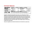 00500505-Potato-Bread Nutrition