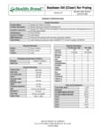 Clear Liquid Shortening Specsheet