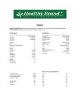 Nutrition Sheet