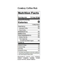 10203456 Regal Cowboy Coffee Rub Nutrition