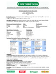 Oringer Strawberry Milkshake Base Syrup Nutrition Information