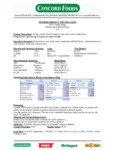 Oringer Vanilla Milkshake Base Syrup Nutrition Information