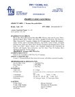 Spec sheet for fry foods