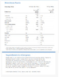 MIX MUFFIN BASIC 5# GOLD MEDAL nutrition information