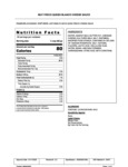 Nutrition Sheet