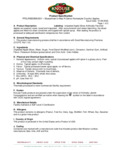 Nutrition Sheet