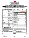 Hot & Spicy Boiled Peanuts Nutrition