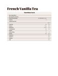 Nutrition Sheet