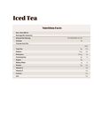 Nutrition Sheet