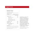 Nutrition Sheet