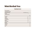 Nutrition Sheet