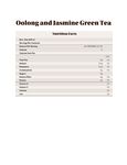 Nutrition Sheet