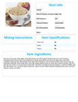Nutrition Sheet
