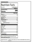 Hometown Provisions Spaghetti Nutrition 