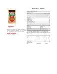 Nutrition Sheet Nutrition Sheet