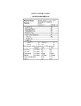 Nutrition Sheet