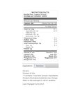 Nutrition Sheet