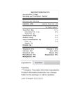 Nutrition Sheet Nutrition Sheet