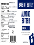 125ABNU09_2025 - Unsalted Almond Butter 9lb_Nutrition