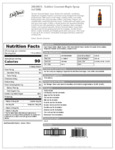 DaVinci Maple Syrup Nutrition