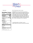 Hope's Cookies Lemon Cooler Cookie Dough Nutrition Hope's Cookies Lemon Cooler Cookie Dough Nutrition