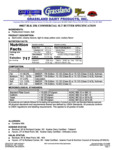 Nutrition Spec Sheet