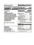 POWDER BUBBLE TEA CHOCOLATE nutrition