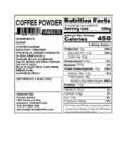 POWDER BUBBLE TEA COFFEE nutrition POWDER BUBBLE TEA COFFEE nutrition