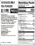 POWDER BUBBLE TEA HOKKAIDO nutrition