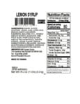 SYRUP CONC LEMON nutrition