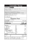 SYRUP CONC LAVENDER nutrition SYRUP CONC LAVENDER nutrition