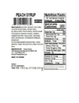 SYRUP CONC PEACH nutrition
