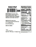 SYRUP CONC ROSE nutrition