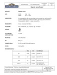 Spec Sheet / Nutrition Spec Sheet / Nutrition