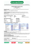 Oringer Blueberry Hard Serve Ice Cream Flavoring Nutrition Information