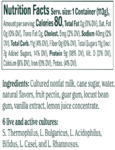Chobani Non-Fat Vanilla Greek Yogurt Nutrition Chobani Non-Fat Vanilla Greek Yogurt Nutrition