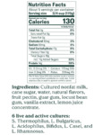 Chobani Non-Fat Vanilla Greek Yogurt Nutrition
