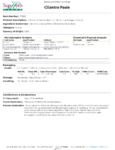 877SUP172627 nutrition specs 877SUP172627 nutrition specs