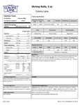 Nutrition Sheet