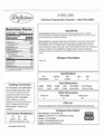 Delicias Beef Picadillo Empanada Nutrition