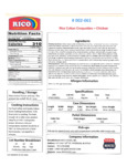 Rico Chicken Croquettes Nutrition Rico Chicken Croquettes Nutrition
