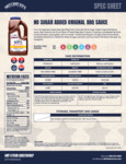 NO SUGAR ADDED ORIGINAL BBQ SAUCE Nutrition