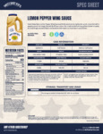 LEMON PEPPER WING SAUCE Nutrition