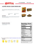 ALPINE .74 OZ. SPICED APPLE CIDER INSTANT DRINK MIX