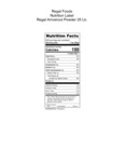 Regal Arrowroot Powder 25 lb. Nutrition