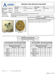 Aspire Bakery OTIS SPUNKMEYER Specs 58400 Aspire Bakery OTIS SPUNKMEYER Specs 58400