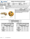 Aspire Bakery OTIS SPUNKMEYER Specs 58808