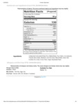 Nutrition / Ingredients Label
