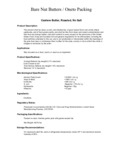 BNB Cashew Butter, Roasted, No Salt Nutrition BNB Cashew Butter, Roasted, No Salt Nutrition