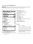 Bossen 8.38 lb. Mango Jelly Topping Nutrition Information